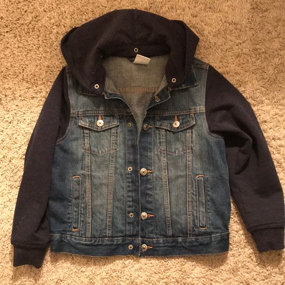 boys hooded denim jacket